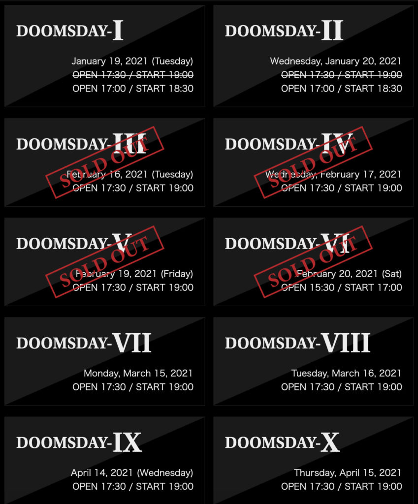 10 BABYMETAL BUDOKAN” III-VI Sold Out & VII-X Dates Leaked