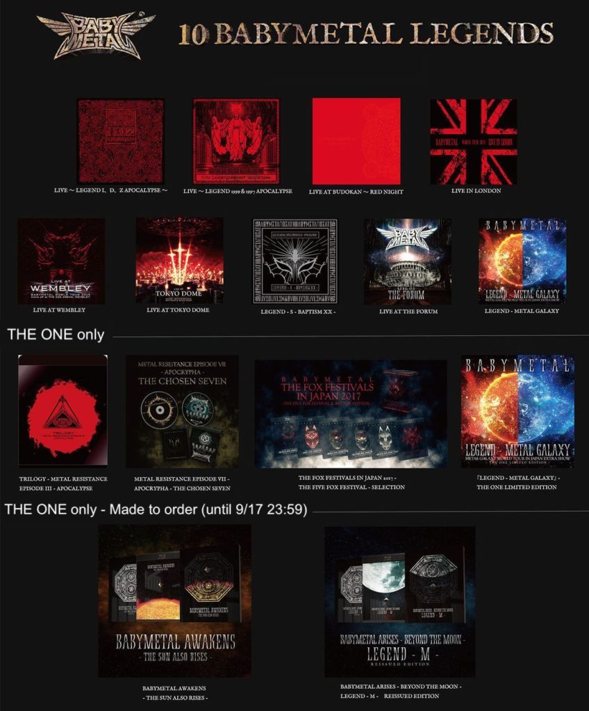 BABYMETAL Announces The “10 BABYMETAL LEGENDS” Will Be Sold